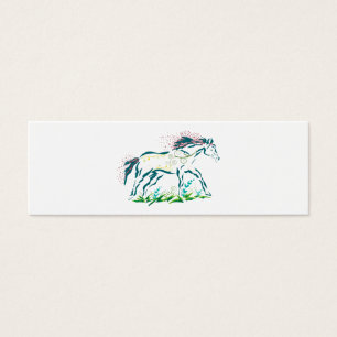 Cartes De Visite Signet fleuri de cheval