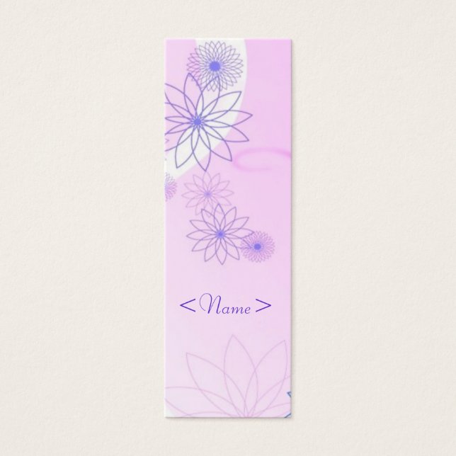 Cartes De Visite Signet floral (Devant)