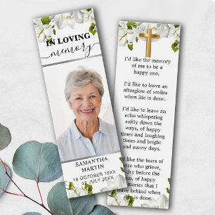 Cartes De Visite Signet funéraire du mémorial botanique