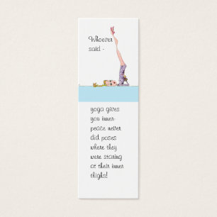 Cartes De Visite Signet intérieur de paix de yoga