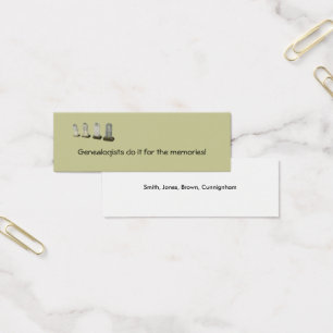 Cartes De Visite Signet - Les généalogistes le font pour le...