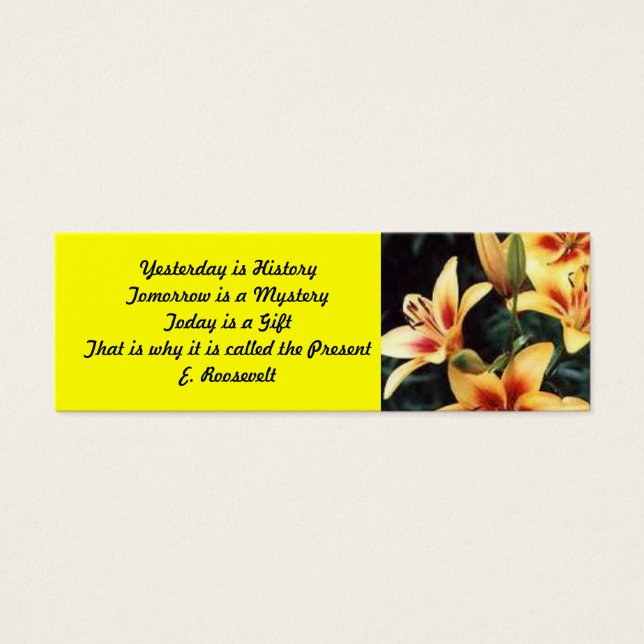 Cartes De Visite Signet Lily inspirant (Devant)