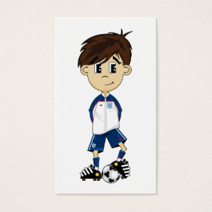 Cartes De Visite Signet mignon de garçon du football de