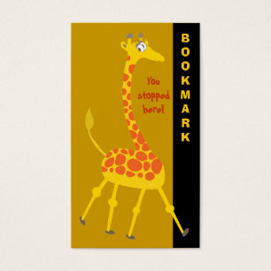Cartes De Visite Signet mignon de girafe