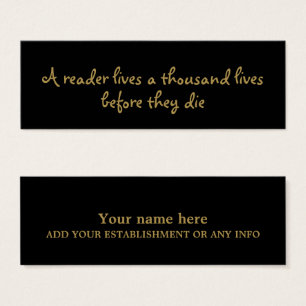 Cartes De Visite Signet moderne Black & Gold