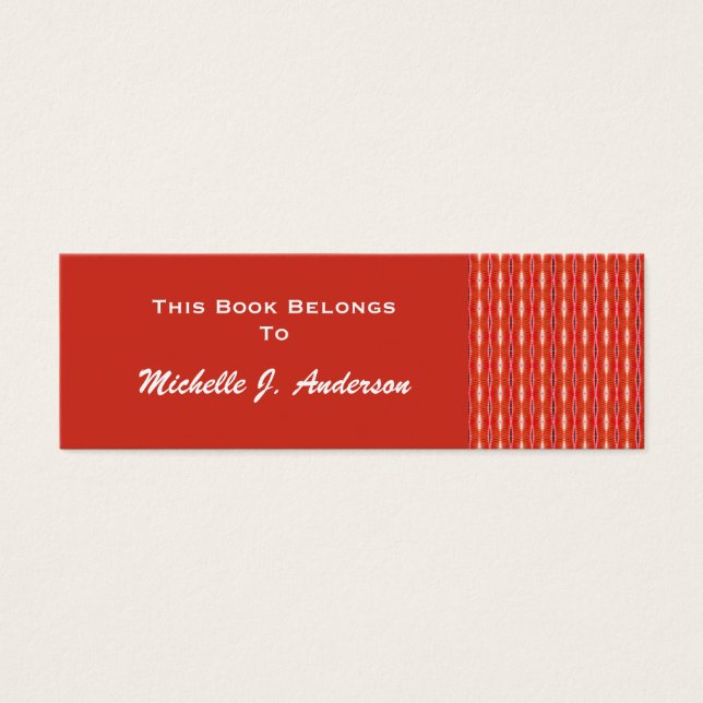Cartes De Visite signet motif rouge (Devant)