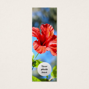 Cartes De Visite Signet personnalisé à l'Hibiscus rouge