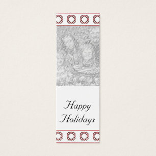 Cartes De Visite Signet photo de Noël/Hanoukka personnalisable