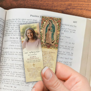 Cartes De Visite Signet photo mémorial de Guadalupe en espagnol
