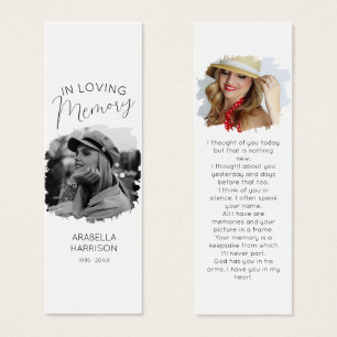 Cartes De Visite Signet photo Memorial Etched Effet 2