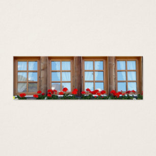 Cartes De Visite Signet photo Swiss Chalet Window