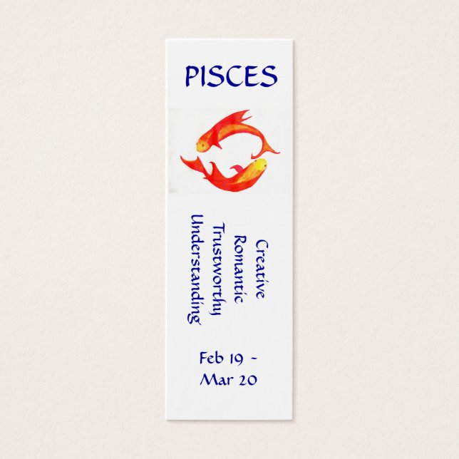 Cartes De Visite Signet Pisces (Devant)