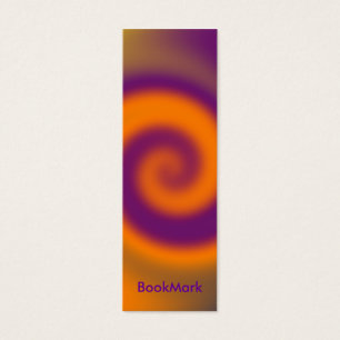Cartes De Visite signet pourpre orange de remous