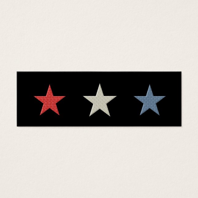 Cartes De Visite Signet Red White et Blue Stars (Devant)