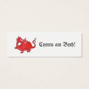 Cartes De Visite Signet rouge mignon personnalisable de dragon de
