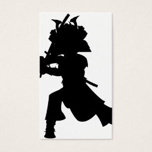 Cartes De Visite Signet samouraï de silhouette