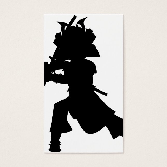 Cartes De Visite Signet Samurai Silhouette (Devant)