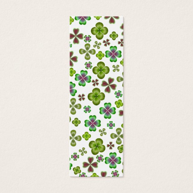 Cartes De Visite Signet Shamrock de Clover (Devant)