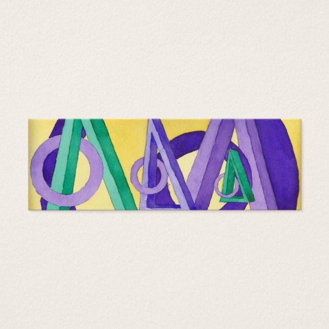 Cartes De Visite Signet triangles Abstrait (Devant)