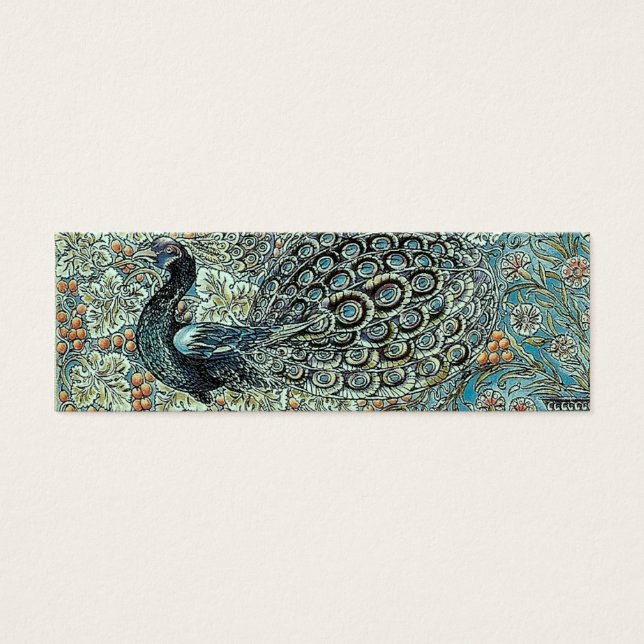 Cartes De Visite Signet, William Morris Peacock (Devant)