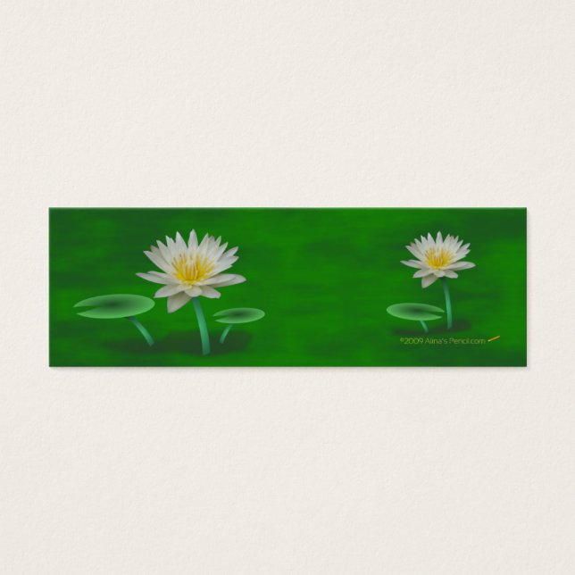 Cartes De Visite Signets blancs Lily Mini (Devant)