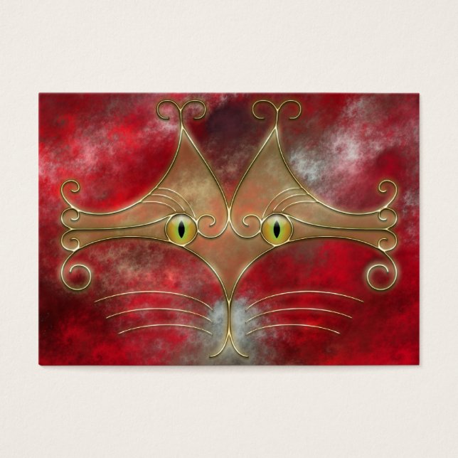 Cartes De Visite Signets des yeux de chat (Devant)
