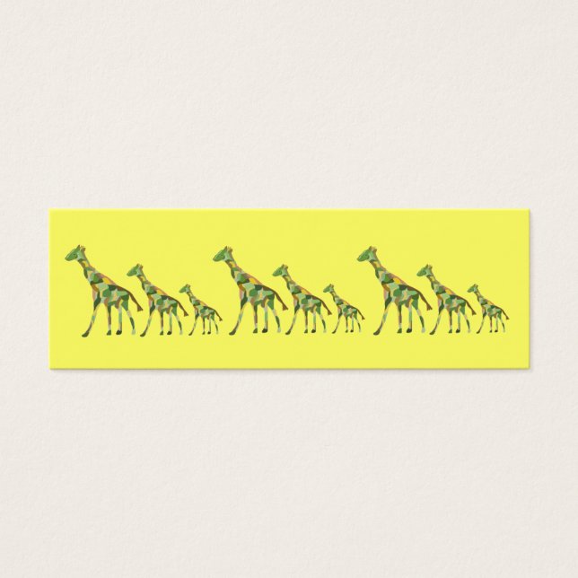 Cartes De Visite Signets Motifs Giraffe (Devant)