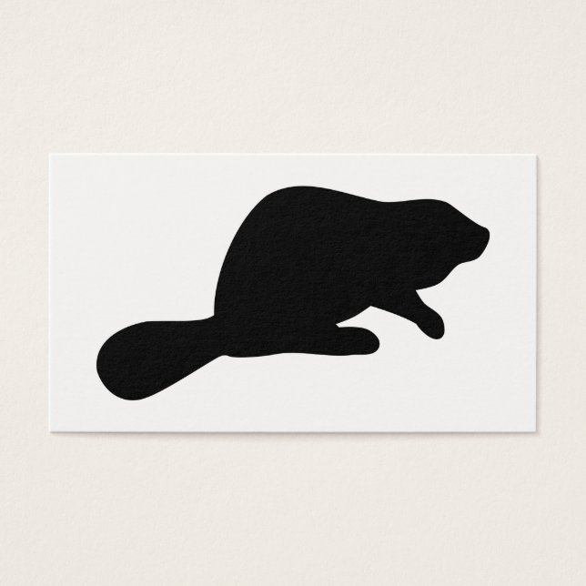 Cartes De Visite Silhouette beaver (Devant)