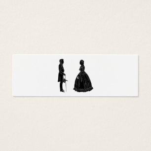 Cartes De Visite silhouette d'abraham lincoln et de mary todd linco