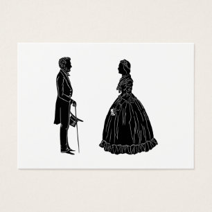 Cartes De Visite silhouette d'abraham lincoln mary todd lincoln