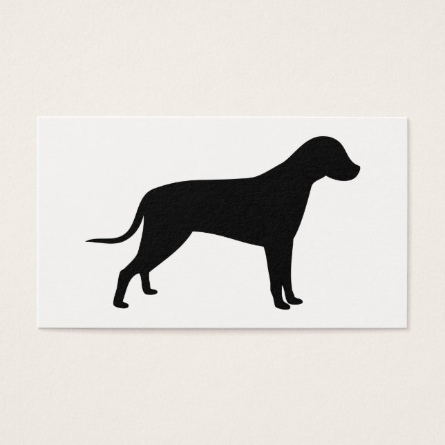Cartes De Visite Silhouette de chien (Devant)