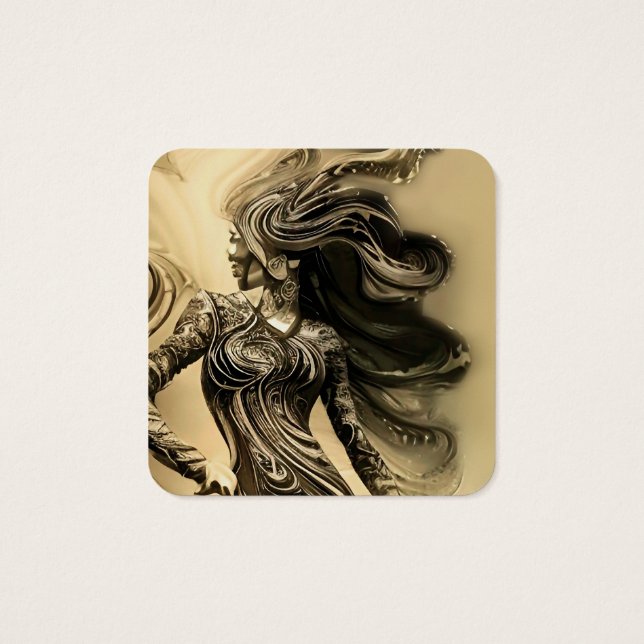 Cartes De Visite Silhouette de femme gracieuse (Dos)