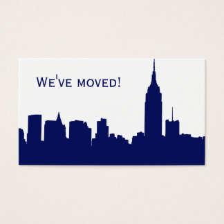 Cartes De Visite Silhouette de l'horizon de NYC, ESB #1 Bleu - Nous