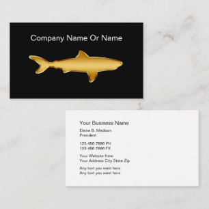 Cartes de visite silhouette de requin