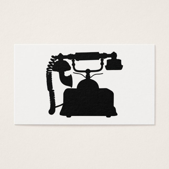 Cartes De Visite Silhouette de téléphone (Devant)