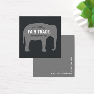 Cartes De Visite Silhouette d'éléphant asiatique