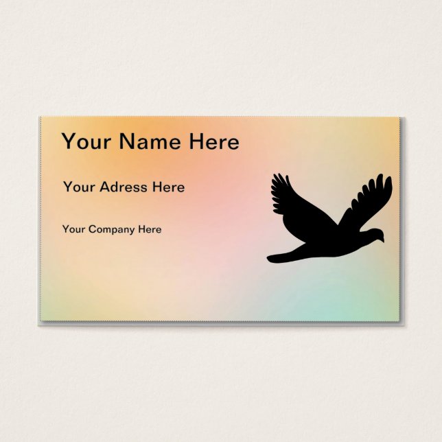 Cartes De Visite Silhouette des oiseaux (Devant)