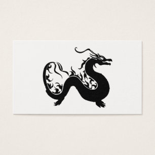 Cartes De Visite Silhouette dragon asiatique