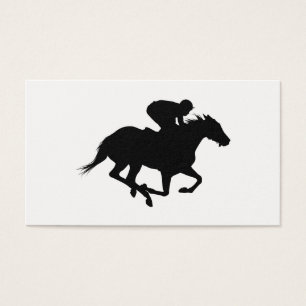 Cartes De Visite Silhouette du cheval de course
