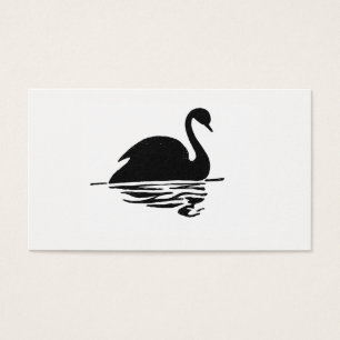 Cartes De Visite Silhouette du cygne noir