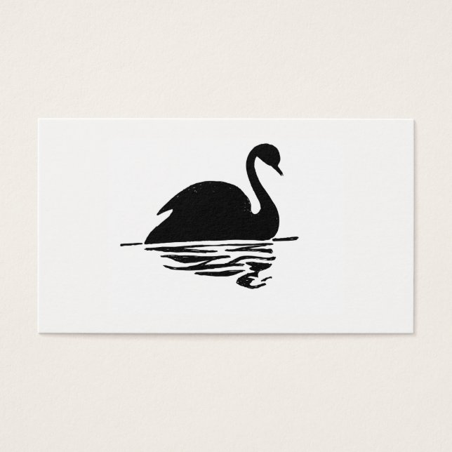Cartes De Visite Silhouette du cygne noir (Devant)