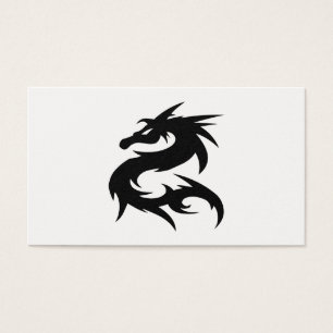 Cartes De Visite Silhouette du dragon tribal