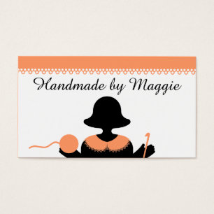 Cartes De Visite Silhouette faite sur commande de fille de