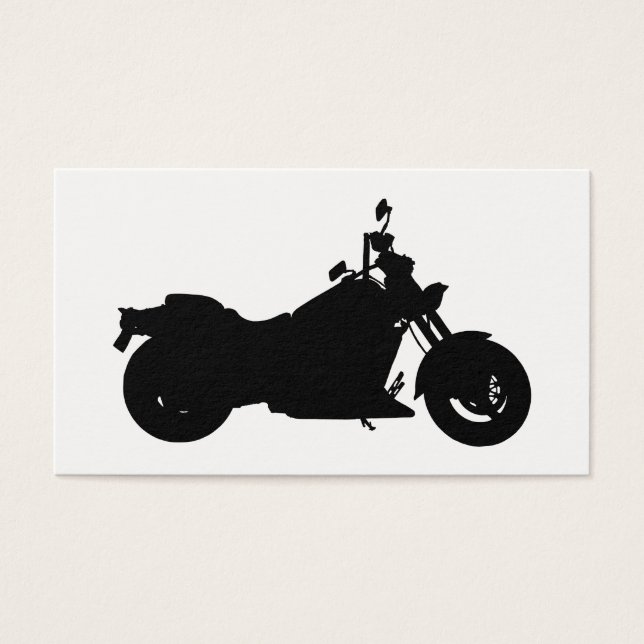 Cartes De Visite Silhouette moto (Devant)