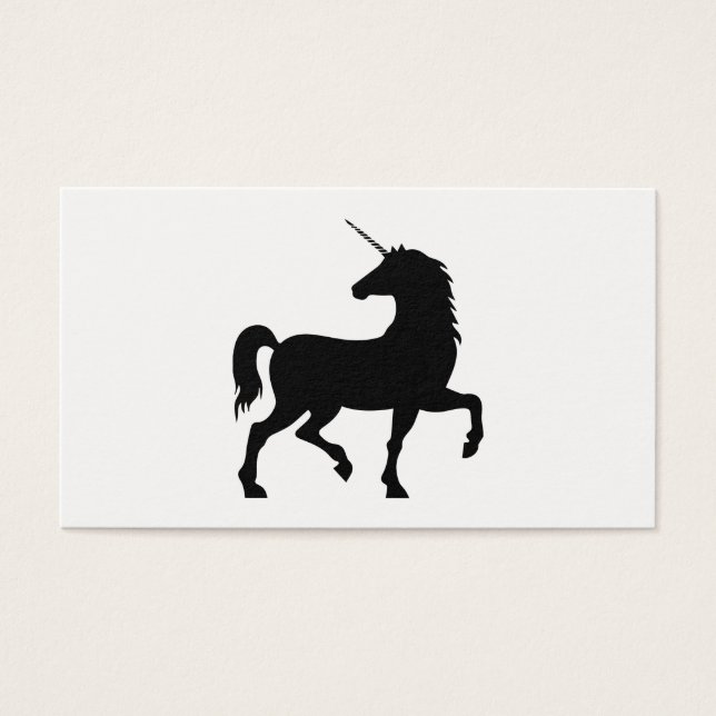 Cartes De Visite Silhouette Unicorne (Devant)