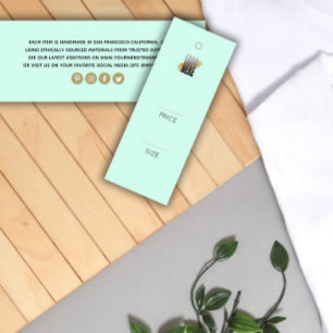 Cartes De Visite Simple Add Your Logo Mint Green Clothing Price tag