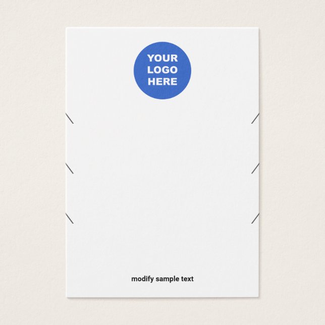 Cartes De Visite Simple Ajouter Votre Logo 3 Collier Bracelet Affic (Devant)