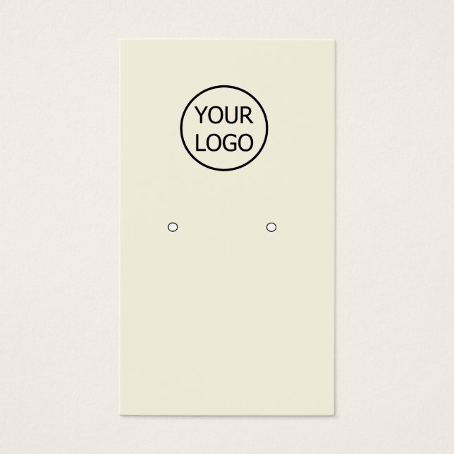 Cartes De Visite simple ajouter votre logo Boucles d'oreilles perso (Devant)