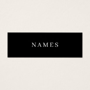 Cartes De Visite Simple Black Custom Ajouter Votre Nom Élégant