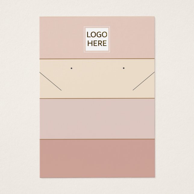 Cartes De Visite Simple chic Boucles d'oreilles Collier Display Car (Devant)